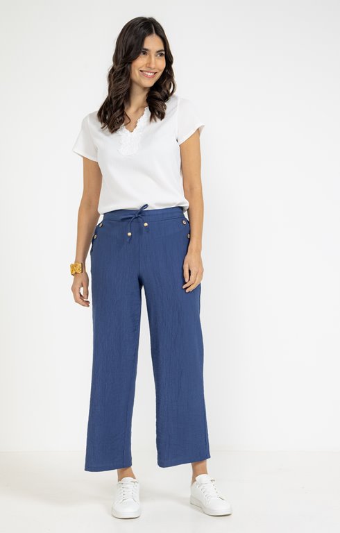 Pantalon fluide plissé très large