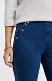 Pantalon en denim détails snaps et zip 