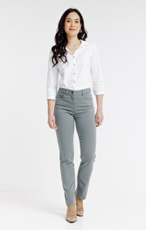 Pantalon coupe droite détail zip 