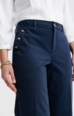 Pantacourt maille aspect jean