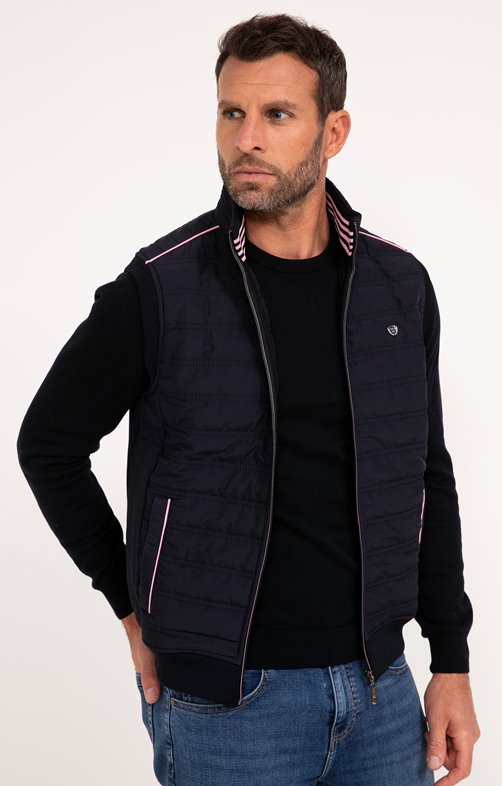 Cardigan sans manche Rose