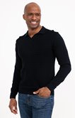Pull col polo jacquard Fancy