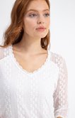 Tee-shirt uni dentelle