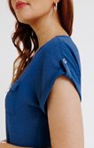 Tee-shirt fausse patte de boutonnage