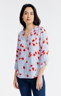 TUNIQUE COL MAO AVEC FROUFROU