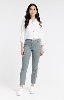 Pantacourt coton et ceinture