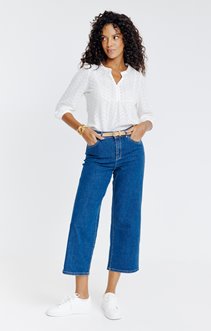 Pantacourt large en denim