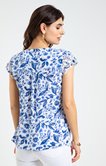 Chemisette imprimée avec broderies