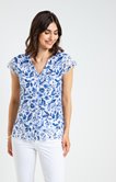 Chemisette imprimée avec broderies