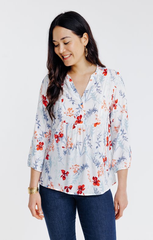 Tunique imprimé herbier