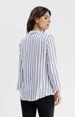 Chemise rayée avec boutons argent 