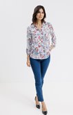 Chemise imprimée avec snaps nacrés