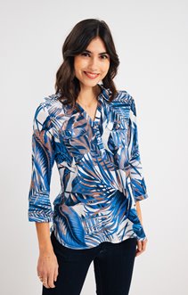 Tunique imprimée avec col chemise