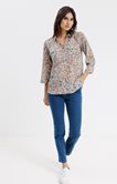 Chemise imprimée avec snaps nacrés