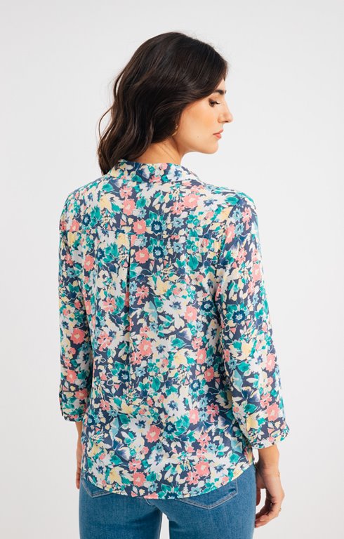 Blouse Femme Armand Thiery - Taille 44 - Couleur Bleue - Occasion Très Bon état