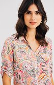 Chemise imprimée avec boutons 