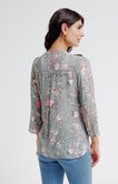 Blouse imprimée avec poches à rabats