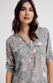 Blouse imprimée avec poches à rabats