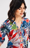 Blouse imprimée avec pattes épaules