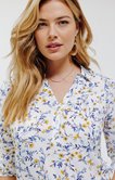 Blouse col chemise imprimée 