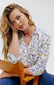 Blouse col chemise imprimée 