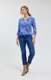 Tunique imprimée avec smocks 