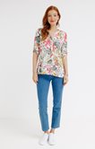Blouse col mao avec pattes épaules