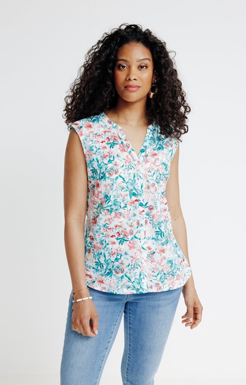 Chemise col mao sans manche
