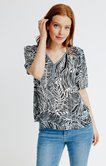 Tunique imprimée avec galons 