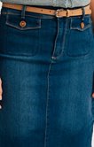 Jupe denim avec poches rabats