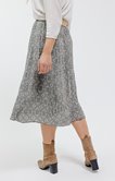 Jupe longue avec ceinture raphia
