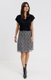 Jupe imprimée plissée courte