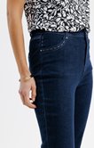 Pantalon jean droit 3 strass poches