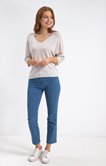 Pantalon droit avec clous carrés poches