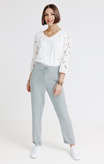Pantalon fluide avec détail pont