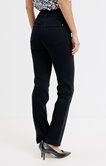 Pantalon droit noir avec détail chaîne