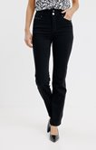 Pantalon droit noir avec détail chaîne