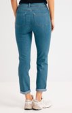Pantalon jean slim avec liseré rayé
