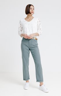 Pantalon en tencel avec ceinture