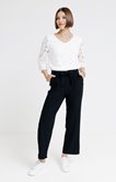 Pantalon en maille plissée