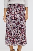 Jupe longue froissée imprimée et doublée