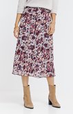 Jupe longue froissée imprimée et doublée