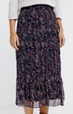 JUPE FROISSEE LONGUE IMPRIMEE DOUBLEE