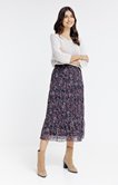 JUPE FROISSEE LONGUE IMPRIMEE DOUBLEE