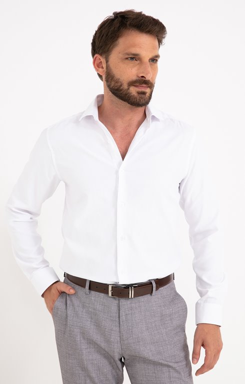 Chemise coupe ajustée blanc Bijou