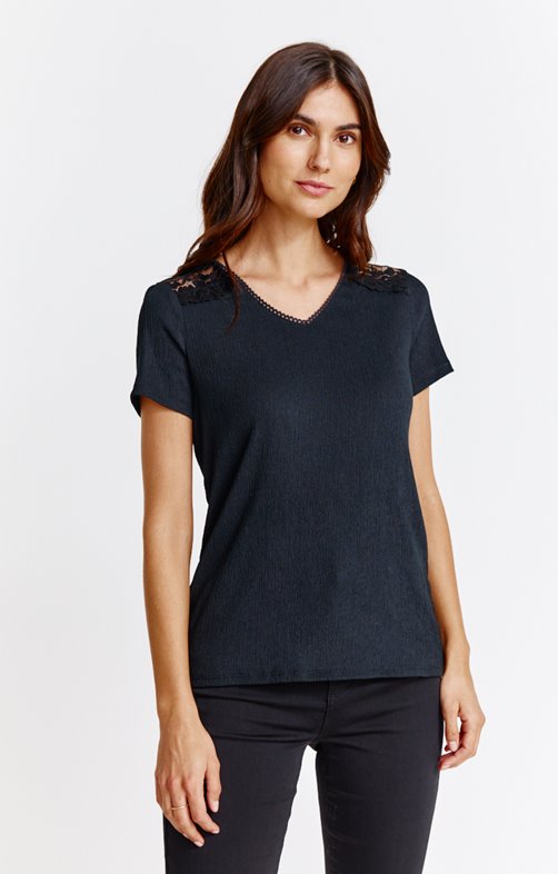 t shirt femme noir