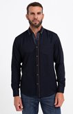 Chemise regular unie marine