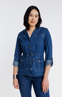 Veste En Jean Blanc Armand Thiery Taille 42 Pour Femme - Occasion En Très Bon état