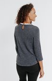 PULL MAILLE OTTOMAN ET FROUFROU AU COL