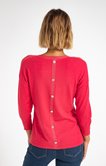 PULL COL BATEAU BOUTONNAGE DOS ET LUREX